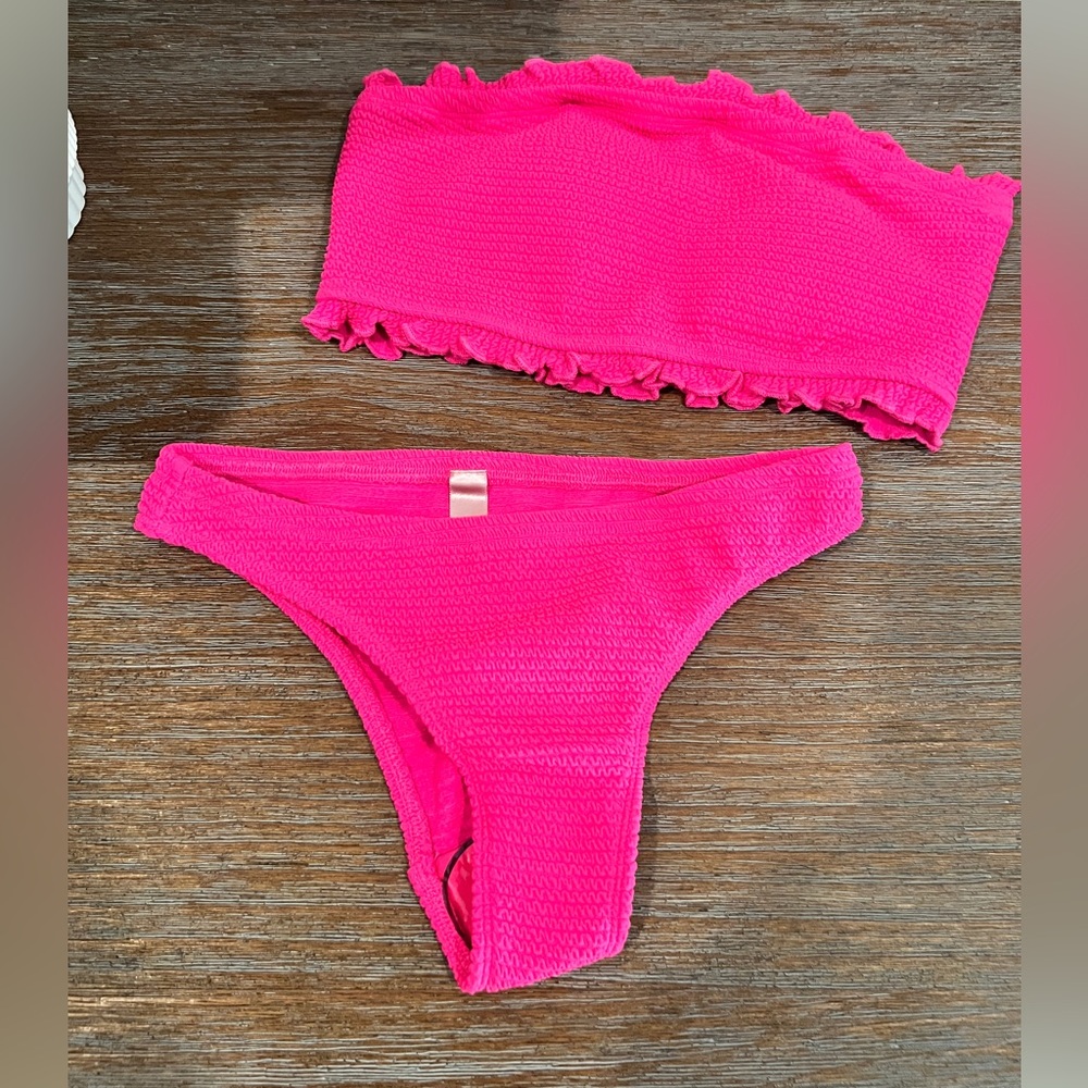Bandeau 2 Piece Bikini - Fuchsia